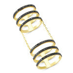 Statement Six Line Gold Ring